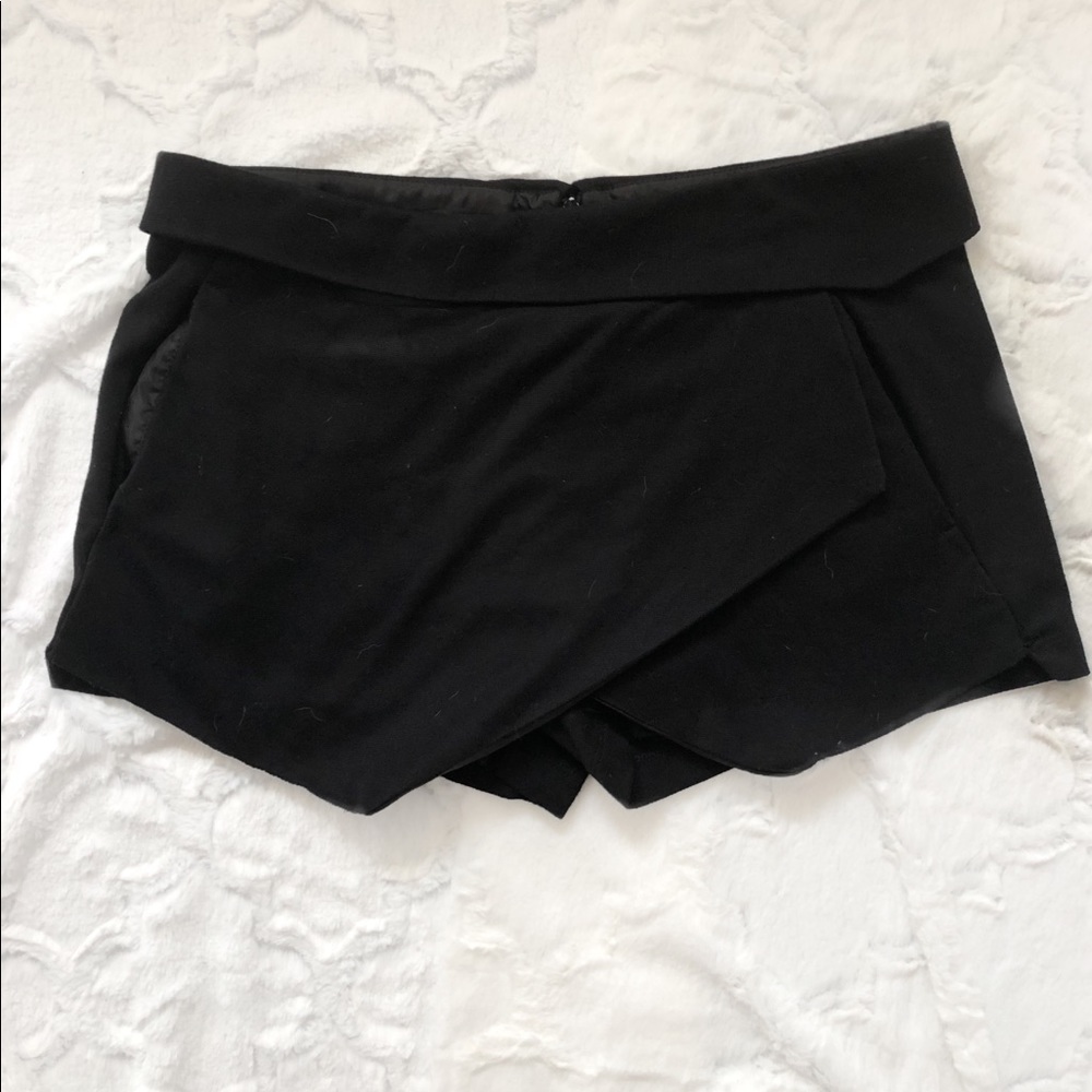 Black Wrap Skort
